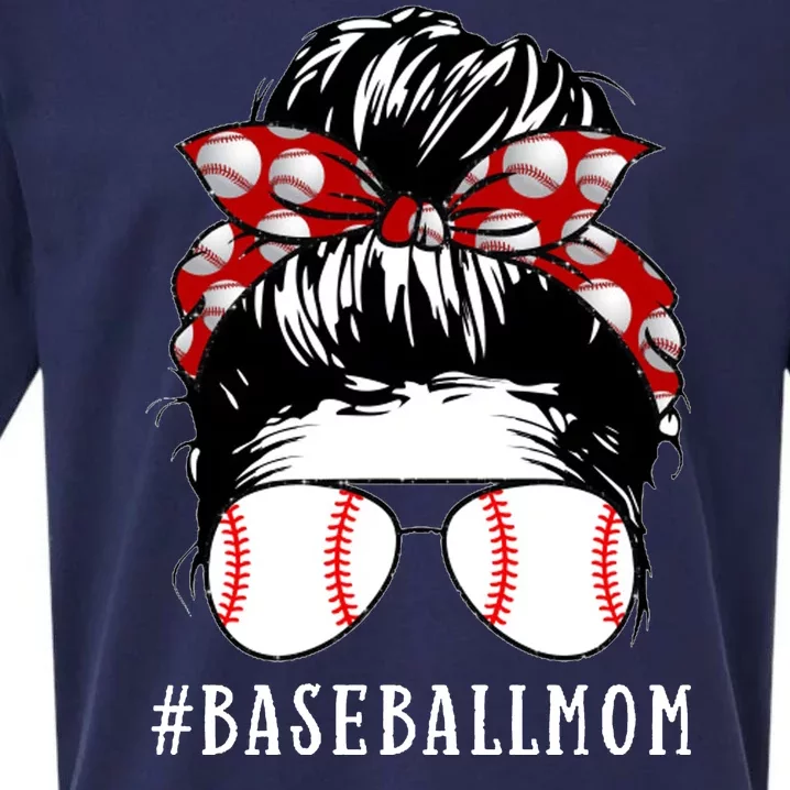 Messy Bun Baseball Mom Sueded Cloud Jersey T-Shirt