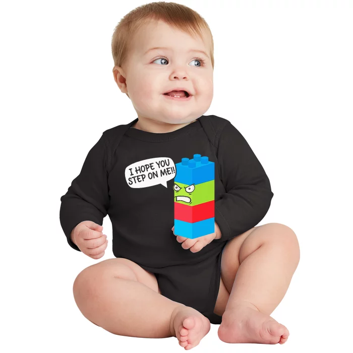 Master Builder Bricks Blocks Play Toys Baby Long Sleeve Bodysuit