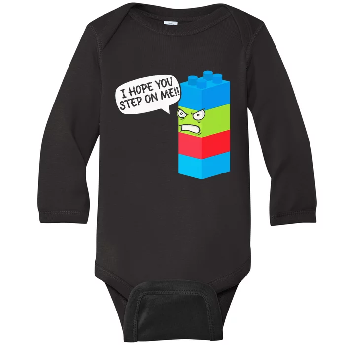 Master Builder Bricks Blocks Play Toys Baby Long Sleeve Bodysuit