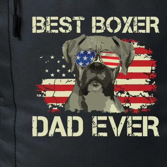 Men Best Boxer Dad Ever Dog Lover American Flag Gift Daily Commute Backpack