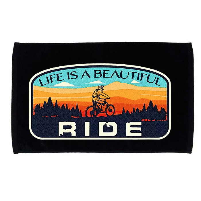 Mountain Bike Biking Cycling Retro MTB Trail Enthusiast Idea Microfiber Hand Towel