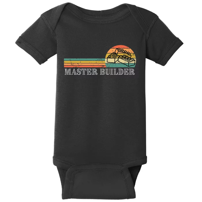 Master Builder Block Building Birthday Baby Bodysuit