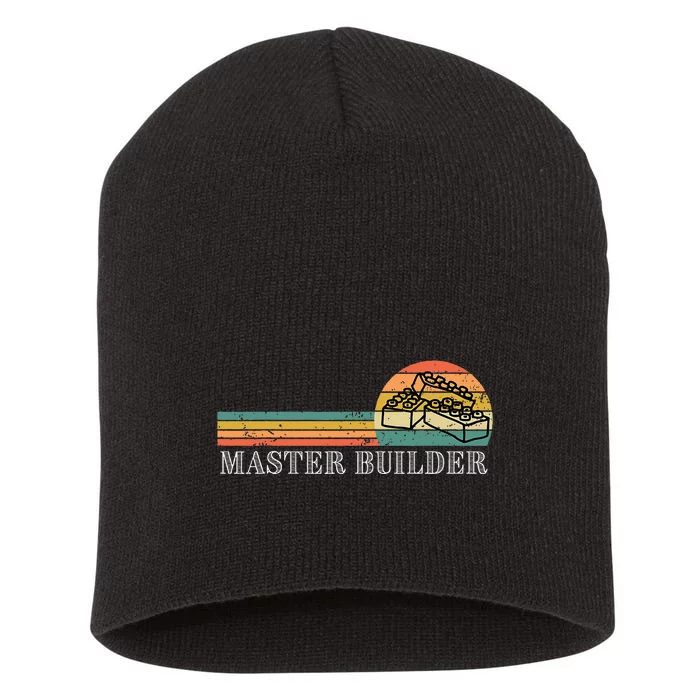 Master Builder Block Building Birthday Short Acrylic Beanie