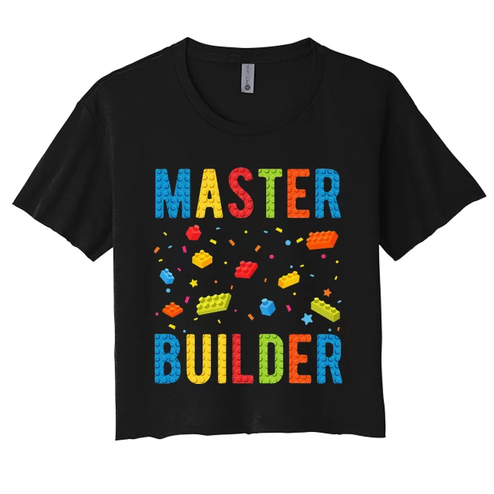 Master Builder Building Blocks Brick Builder Women's Crop Top Tee