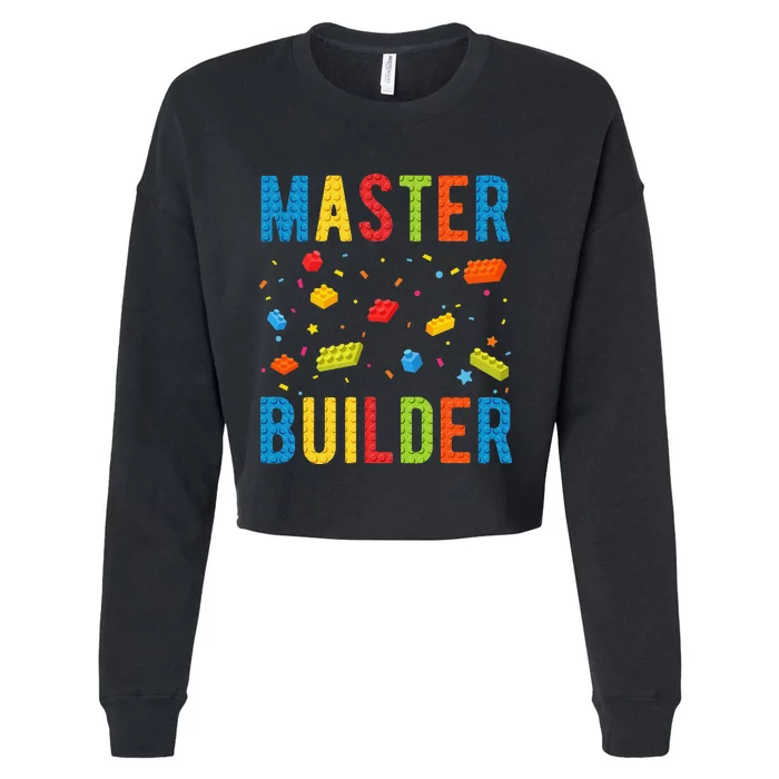 Master Builder Building Blocks Brick Builder Cropped Pullover Crew