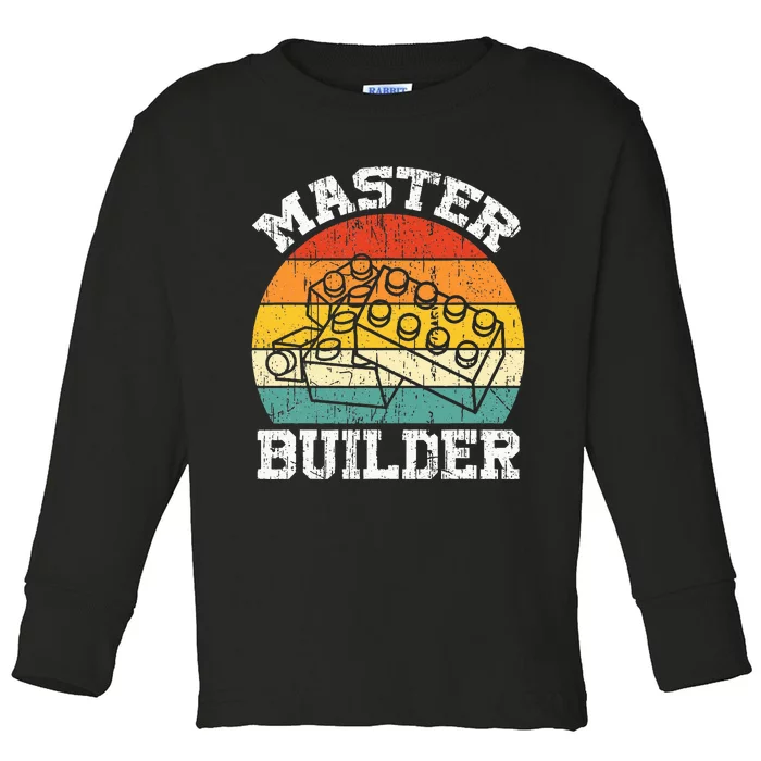 Master Builder Building Blocks Brick Toy Master Builder Toddler Long Sleeve Shirt