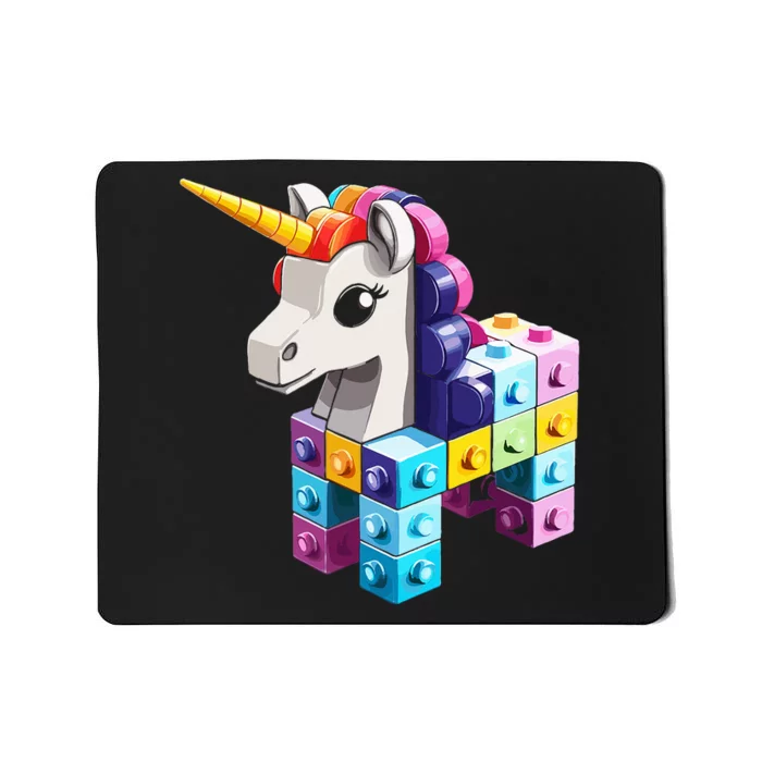 Master Builder Bricks Blocks Play Toy.s Unicorn Mousepad