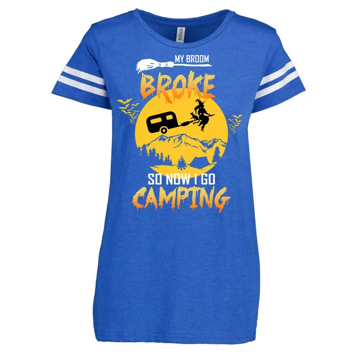 My Broom Broke So Now I Go Camping Enza Ladies Jersey Football T-Shirt