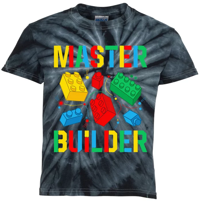 Master Builder Building Blocks Brick Toy Master Builder Kids Tie-Dye T-Shirt