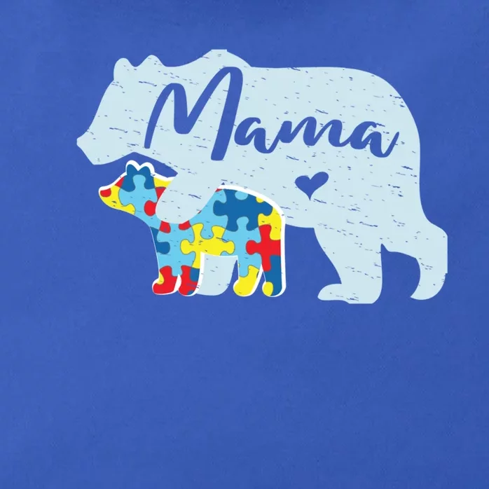 Mama Bear Cute Autism Awareness Mom With Puzzle Piece Cub Gift Zip Tote Bag