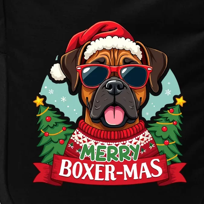 Merry Boxermas Cute Boxer Dog Christmas Impact Tech Backpack