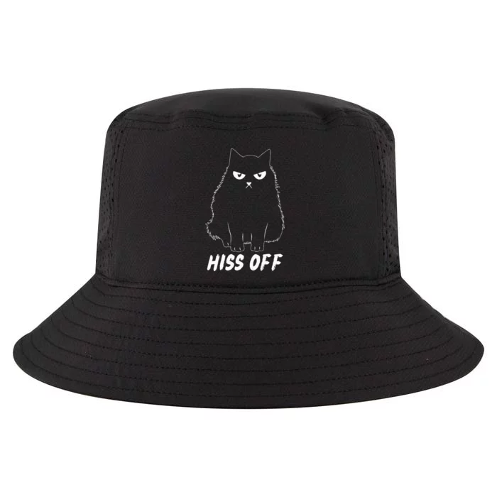 Meow Black Cat Hiss Off Funny Cool Comfort Performance Bucket Hat