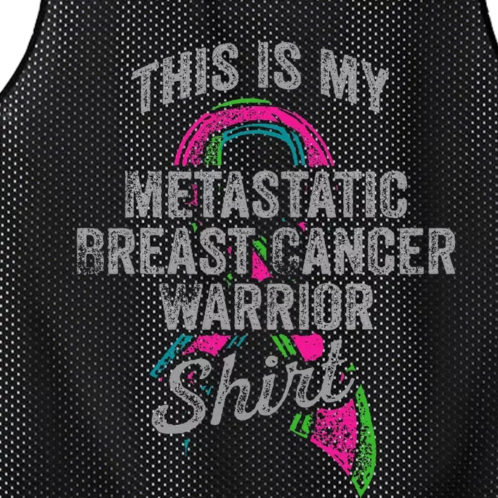 Metastatic Breast Cancer Awareness Warrior Mesh Reversible Basketball Jersey Tank