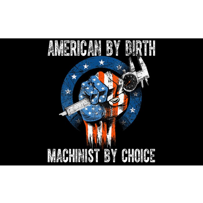 Machinist By Choice American Usa Flag Cnc Machine Operator Bumper Sticker