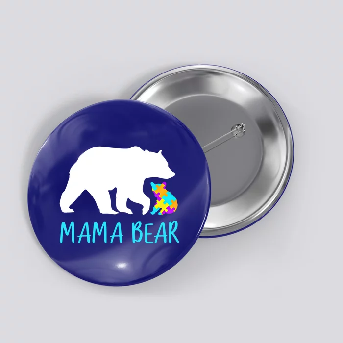 Mama Bear Cute Autism Gift Button