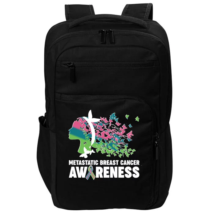 Metastatic Breast Cancer Awareness Butterflies Impact Tech Backpack