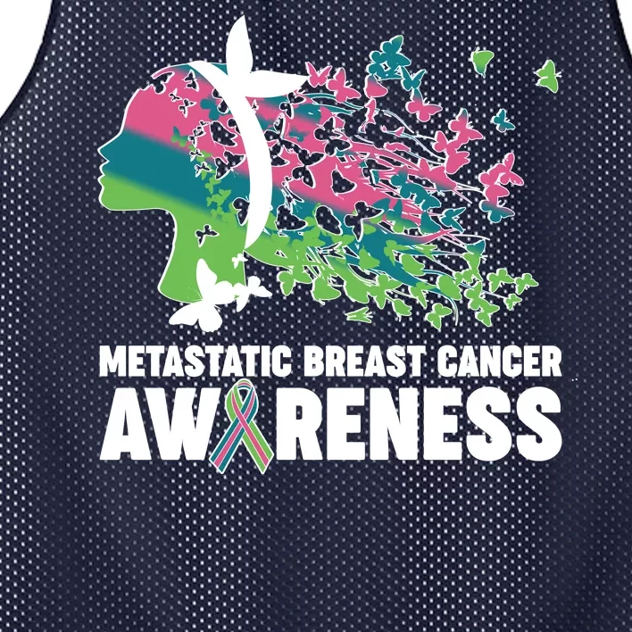 Metastatic Breast Cancer Awareness Butterflies Mesh Reversible Basketball Jersey Tank