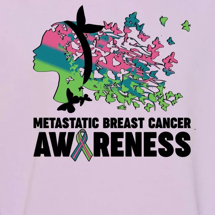 Metastatic Breast Cancer Awareness Butterflies Garment-Dyed Sweatshirt