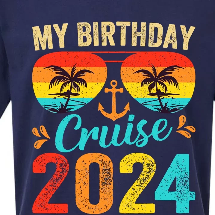 My Birthday Cruise 2024 Party Cruise Birthday Vacation Sueded Cloud Jersey T-Shirt