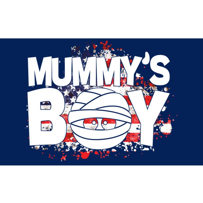 Mummys Boy Cute American Flag Bumper Sticker