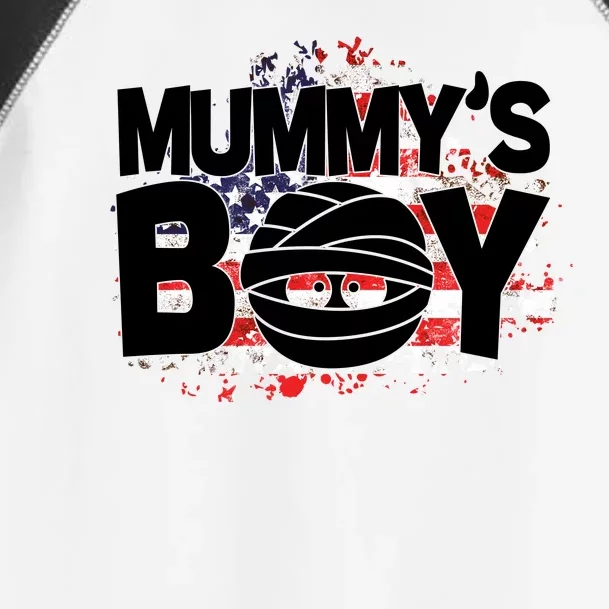 Mummys Boy Cute American Flag Toddler Fine Jersey T-Shirt