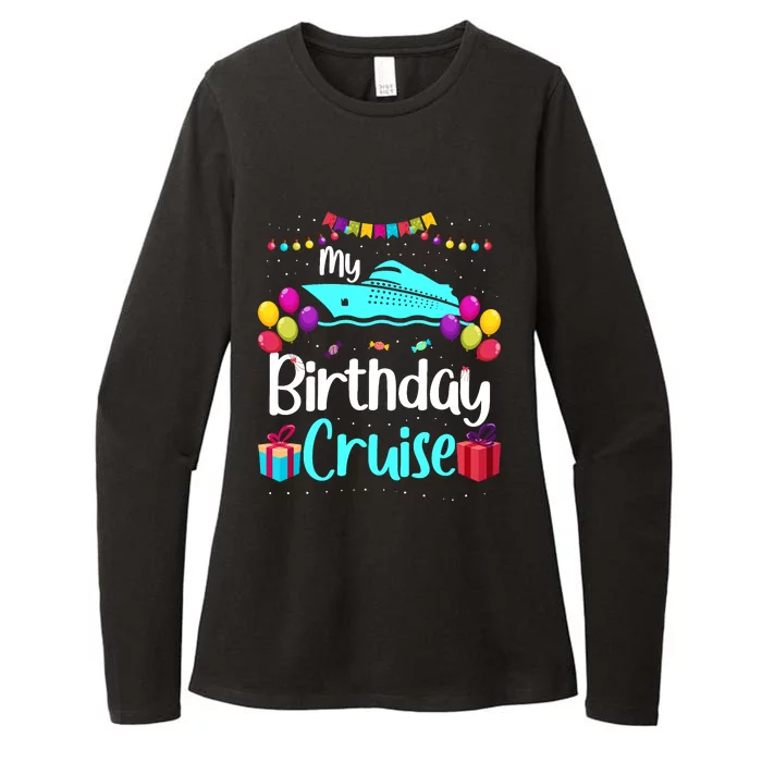 My Birthday Cruise Ship Party Birthday Squad 2024 Vacation Womens CVC Long Sleeve Shirt