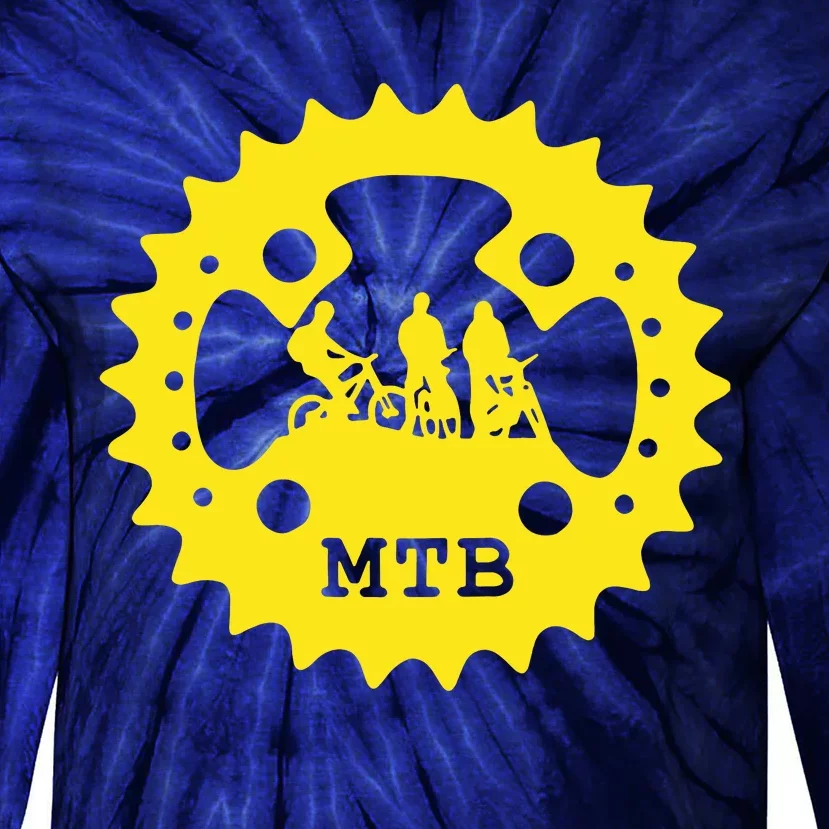 Mountain Bike Chainring Mtb Bicycle Tie-Dye Long Sleeve Shirt