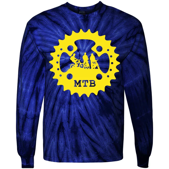 Mountain Bike Chainring Mtb Bicycle Tie-Dye Long Sleeve Shirt