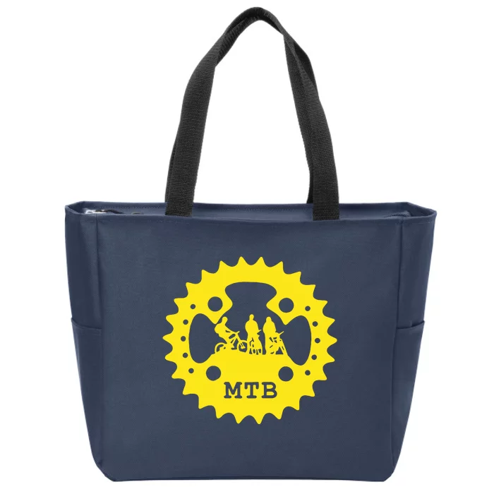 Mountain Bike Chainring Mtb Bicycle Zip Tote Bag