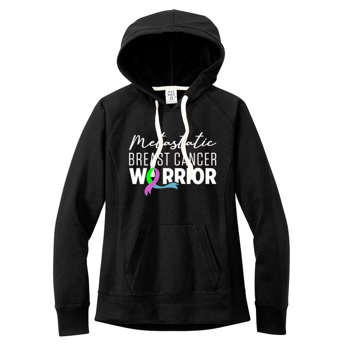 Metastatic Breast Cancer Awareness Aware Warrior Funny Gift Women's Fleece Hoodie