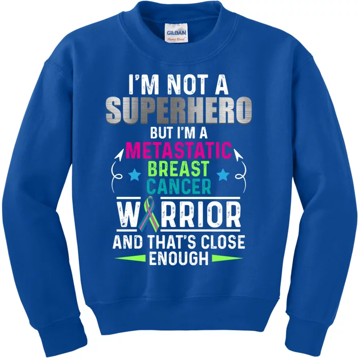 Metastatic Breast Cancer Awareness Inspire Warrior Gift Kids Sweatshirt