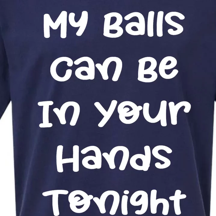 My Balls Can Be In Your Hands Tonight Funny Shirt Sarcastic Quotes Sueded Cloud Jersey T-Shirt