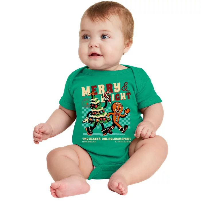 Merry & Bright Christmas Baby Bodysuit