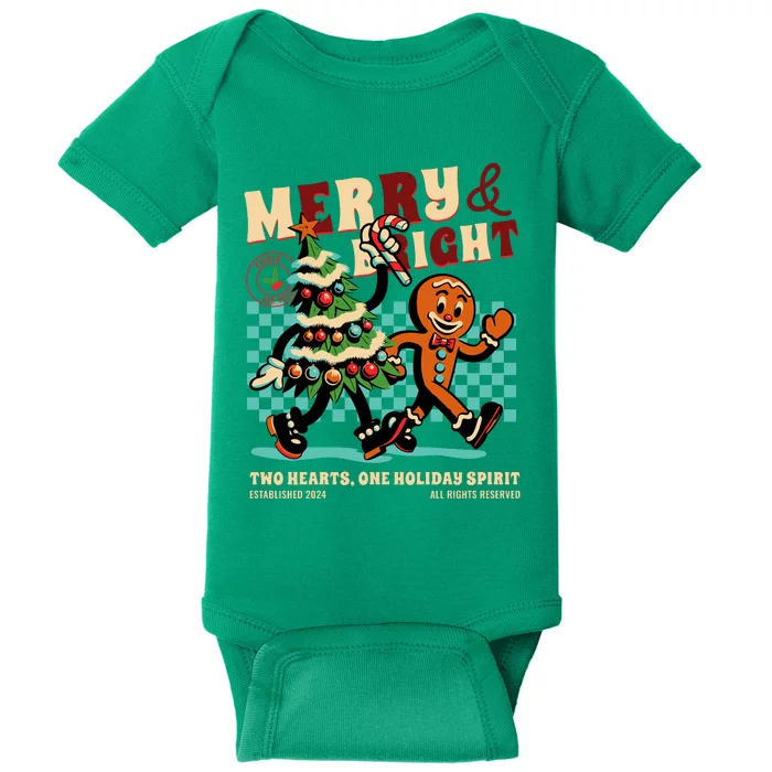 Merry & Bright Christmas Baby Bodysuit