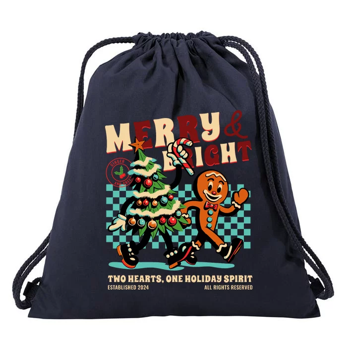 Merry & Bright Christmas Drawstring Bag