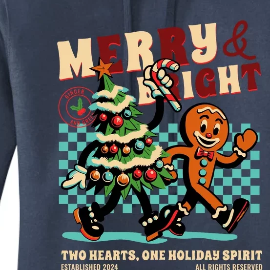 Merry & Bright Christmas Women's Pullover Hoodie