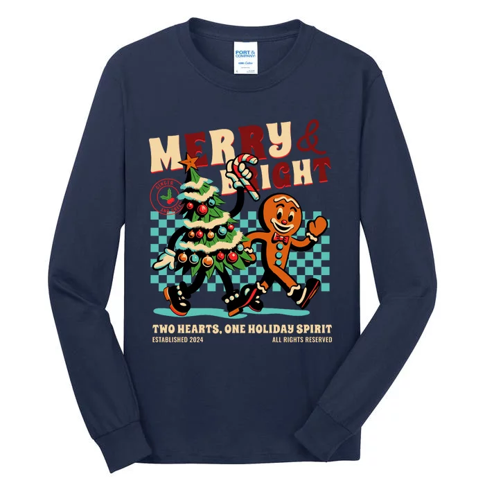 Merry & Bright Christmas Tall Long Sleeve T-Shirt