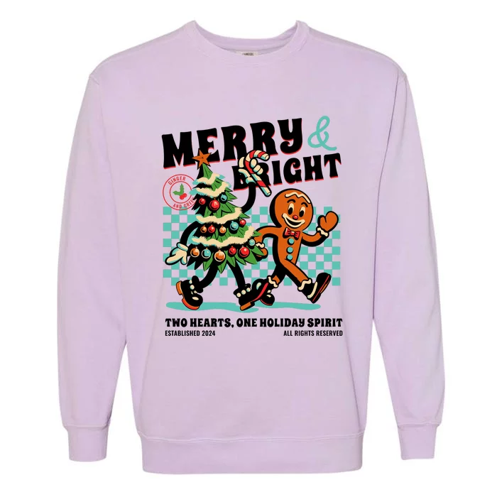 Merry & Bright Christmas Garment-Dyed Sweatshirt