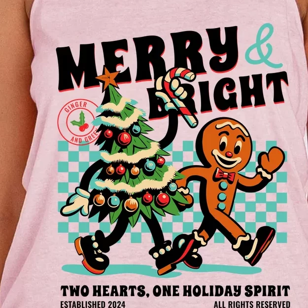 Merry & Bright Christmas Women's Knotted Racerback Tank