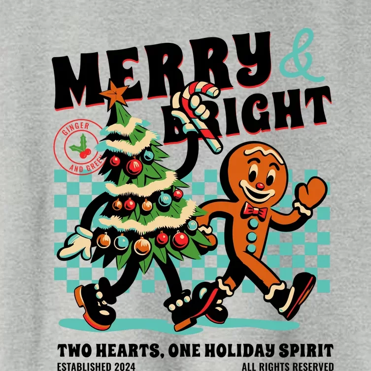 Merry & Bright Christmas Women's Crop Top Tee