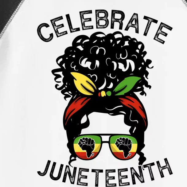 Messy Bun Celebrate Juneteenth Black Pride Indepedence Gift Toddler Fine Jersey T-Shirt