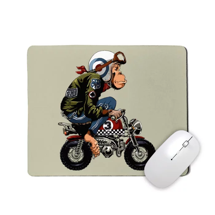 Monkey Bike Cartoon Mousepad