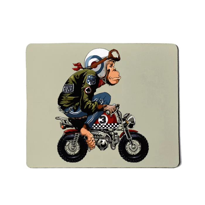 Monkey Bike Cartoon Mousepad