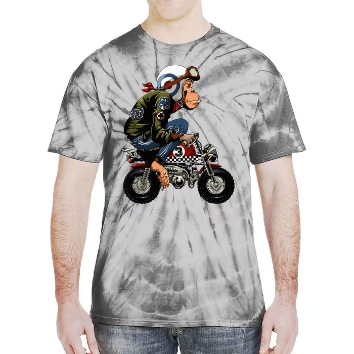 Monkey Bike Cartoon Tie-Dye T-Shirt