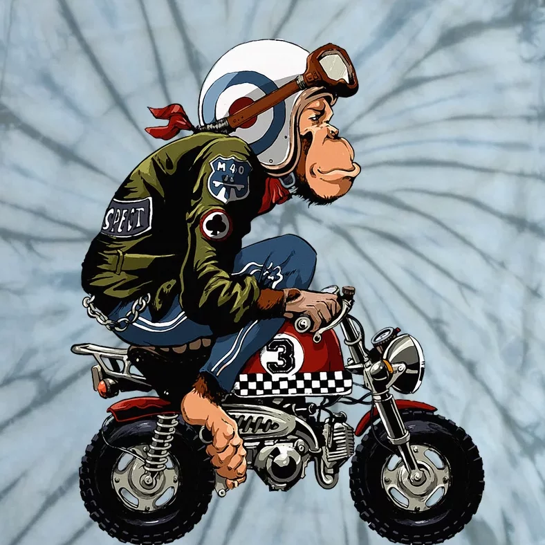 Monkey Bike Cartoon Tie-Dye T-Shirt