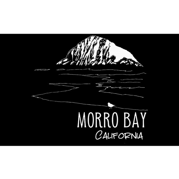 Morro Bay California Morro Rock Ca Drawing Souvenir Line Art Bumper Sticker