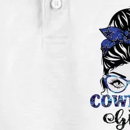 Messy Bun Cowboys Girl Sport Fan Dry Zone Grid Performance Polo