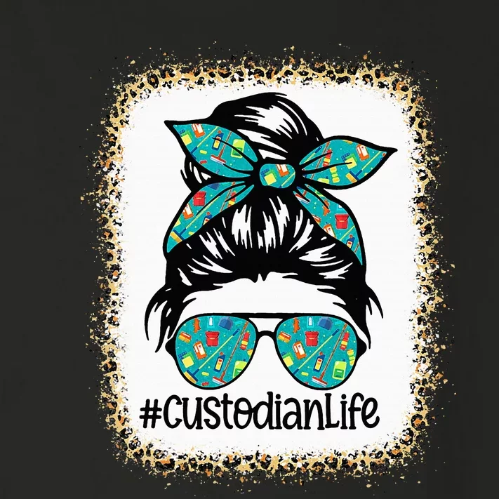 Messy Bun Custodian Life Hair Glasses Back To School Toddler Long Sleeve Shirt