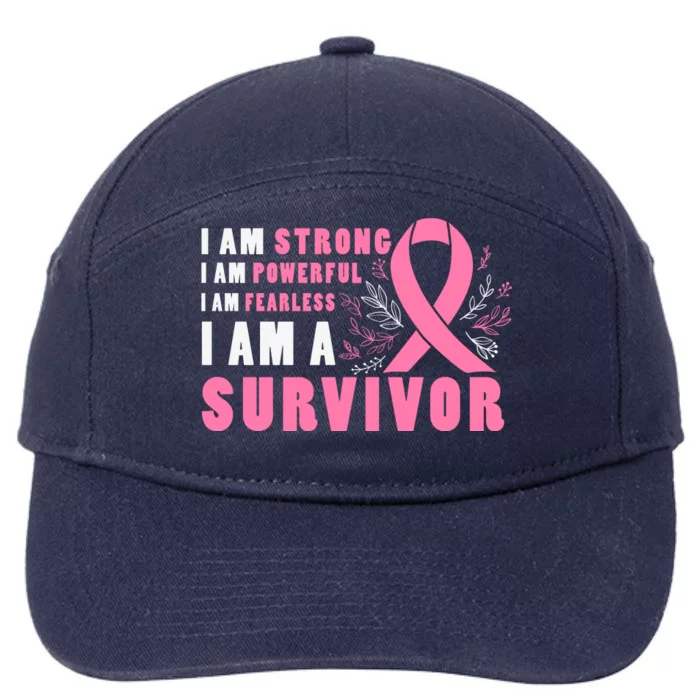 Motivational Breast Cancer Quotes Inspirational Cancer Quotes Cancer Awareness 7-Panel Snapback Hat