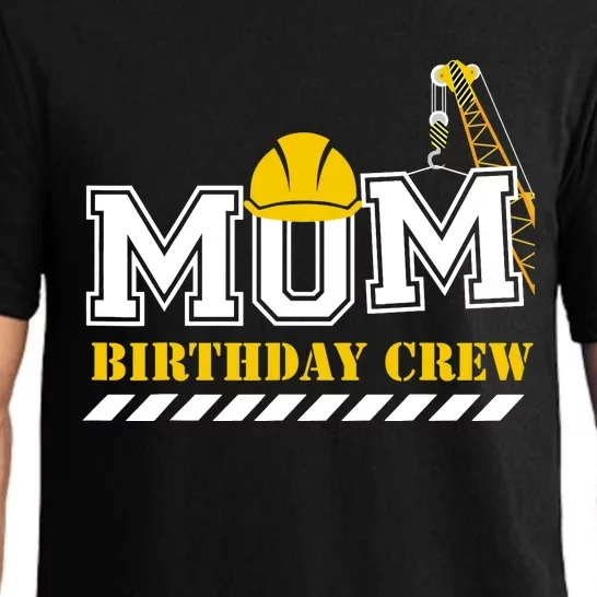 Mom Birthday Crew Construction Birthday Party Pajama Set